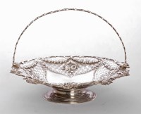 Lot 202 - A Victorian Scottish silver swing-handled fruit basket