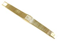Lot 478 - A ladies' 9ct gold Longines mechanical bracelet watch