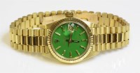 Lot 517 - A ladies' 18ct gold Rolex 6917 Oyster perpetual datejust