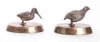 Lot 229 - A pair of Edwardian parcel gilt novelty menu holders