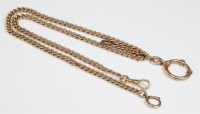 Lot 391 - A Continental gold Albert chain
