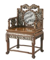 Lot 390 - A hardwood Armchair