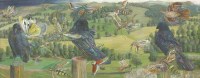 Lot 417 - Caroline Kent (contemporary)
CROWS HARASSED BY INSECTS
Signed with initials l.r.