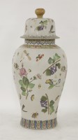 Lot 1064 - A large pottery baluster vase and cover