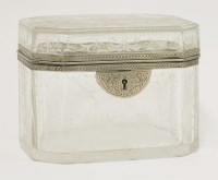 Lot 33 - An Austrian silver mounted cut glass casket