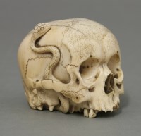 Lot 480 - A Japanese ivory Memento Mori