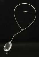 Lot 16 - A silver and rock crystal necklace