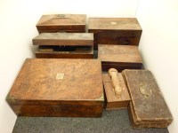 Lot 535 - Seven various antique boxes