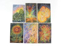 Lot 322 - Elvic Steele (1920-1997)
'HOPE'
'MOUNTING THE HILL'
'GENIE OF THE LAMP'
'IRIS'
'BROWN MYSTERY'
'FIRELIGHT'
Six