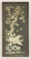 Lot 262 - A pair embroidered Silk Panels