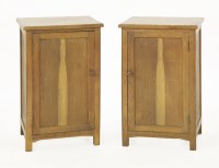 Lot 277 - A pair of oak bedside cabinets