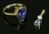 Lot 292 - An 18ct gold single stone tanzanite ring