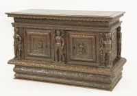 Lot 298 - A Renaissance oak cabinet