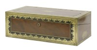 Lot 341 - A Regency mahogany and ebony inlaid writing slope