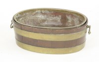 Lot 405 - A George III coopered and brass bound planter
