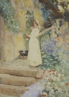 Lot 202 - David Woodlock (1842-1929)
'THE LOWER DOORWAY