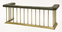 Lot 346 - An Edwardian brass club fender