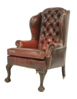 Lot 368 - A Georgian-style wing armchair