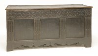 Lot 306 - A large oak coffer