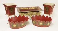 Lot 73 - A reproduction toleware centrepiece