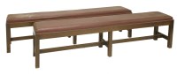 Lot 372 - A pair of mahogany window seats