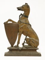 Lot 75 - A Victorian cast iron heraldic doorstop