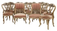 Lot 373 - A Victorian walnut parlour suite