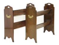 Lot 389 - A near pair of George III mahogany open bookshelves