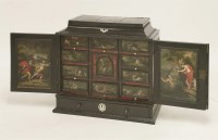 Lot 390 - A Flemish ebony cabinet