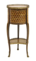 Lot 399 - A Louis XV-style parquetry side table