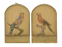 Lot 81 - A pair of appliqué pictures