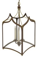 Lot 367 - A Regency-style three-light hall lantern