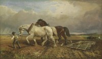 Lot 251 - William H Hopkins (1853-1892)
HARROWING
Signed and dated 1858 l.r.
