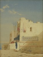 Lot 224 - Augustus Osbourne Lamplough (1877-1930)
'ON THE BANKS OF THE NILE';
'A STREET IN CAIRO';
'A STREET IN BULAK'
Three