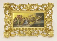 Lot 67 - A painted porcelain plaque 'L'Aurora' 
late 19th century