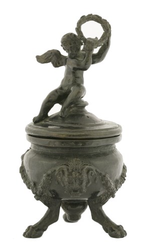 Lot 56 - An Italian bronze inkwell
