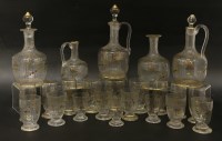Lot 13 - A glass liqueur set