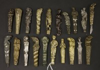 Lot 24 - Twenty early metal knife or fork handles