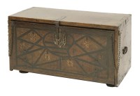 Lot 418 - A walnut inlaid chest