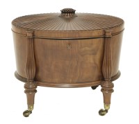 Lot 424 - A George IV oval cellaret