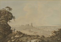 Lot 173 - Gideon Yates (1790-1837)
LANCASTER FROM THE STONE QUARRIES 
Signed and dated 1811 l.r.