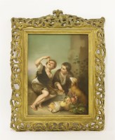 Lot 7 - A porcelain plaque