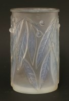 Lot 159 - A Lalique opalescent 'Laurier' glass vase