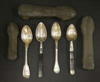 Lot 35 - Four folding spoons