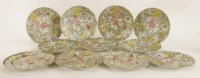 Lot 59 - Eleven famille rose plates