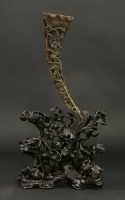 Lot 266 - A rhinoceros horn carving