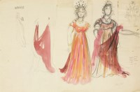 Lot 86 - John Piper CH (1903-1992)
COSTUME DESIGN FOR VENUS IN MONTEVERDI'S 'IL BALLO DELLE INGRATE' 
Signed l.r.
