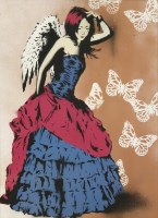 Lot 292 - Irony (contemporary)
MELANCHOLY 
Spray paint and stencil on canvas board
60 x 45cm

*Artist's Resale Right may apply to this lot.