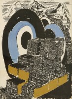 Lot 131 - John Bratby RA (1928-1992)
ILLUSTRATION FOR RONALD DUNCAN'S 'THE TALE OF TAILS'