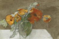 Lot 118 - John Stanton Ward RA (1917-2007)
'MARIGOLDS No. 2'
Signed and dated 1990 l.r